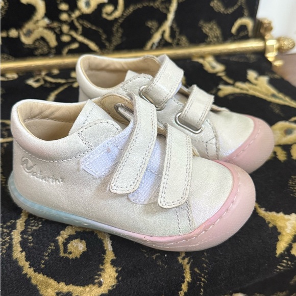Nautica Baby Walker Velcro Sneakers Cream Pink - Picture 1 of 3